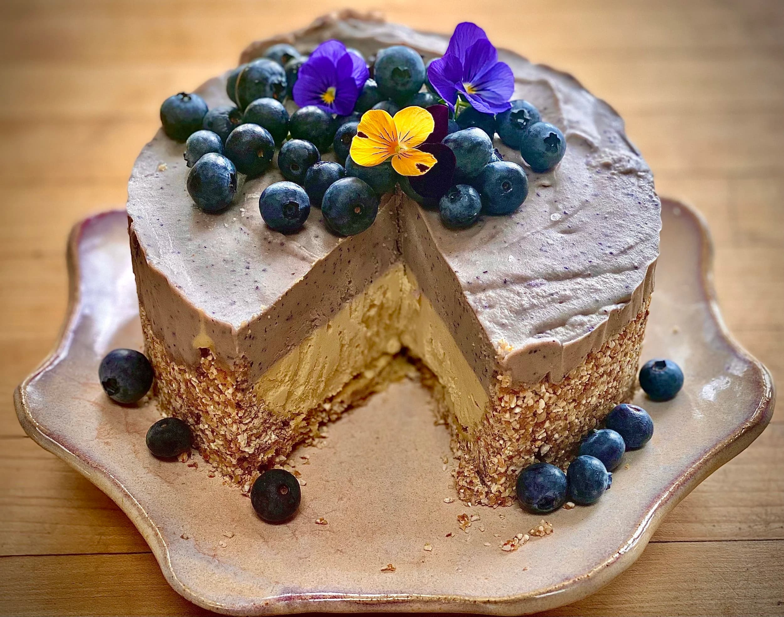 Blueberry and Lemon Cheesecake